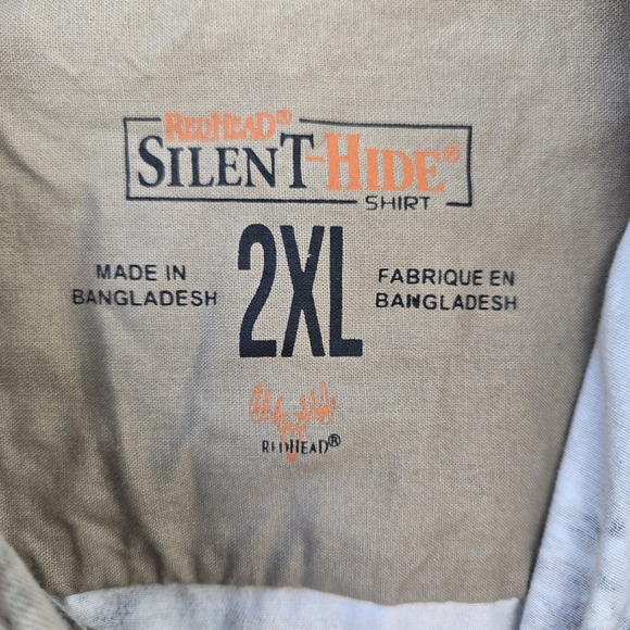 REDHEAD Silent Hide Shirt Mens 2XL Camo Hunting Button Down Long Sleeve Realtree - Picture 2 of 7